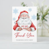 Funny Kerstkerstkerstkerstman Reindester Bedankkaart (Staand voorkant)