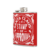Funny kerstkerstkerstkerstman Stempel van de goedk Heupfles (Links)
