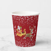 Funny Kerstkerstkerstkerstrenrenrenrendiertje Slei Papieren Bekers (Voorkant)