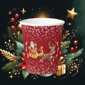 Funny Kerstkerstkerstkerstrenrenrenrendiertje Slei Papieren Bekers