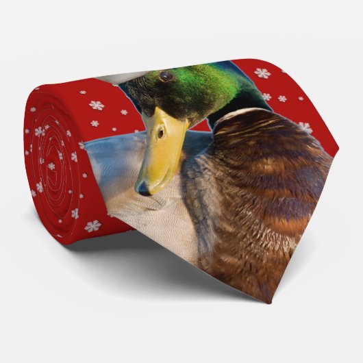 Funny Kerstkerstkerstman Duck Stropdas (Opgerold)