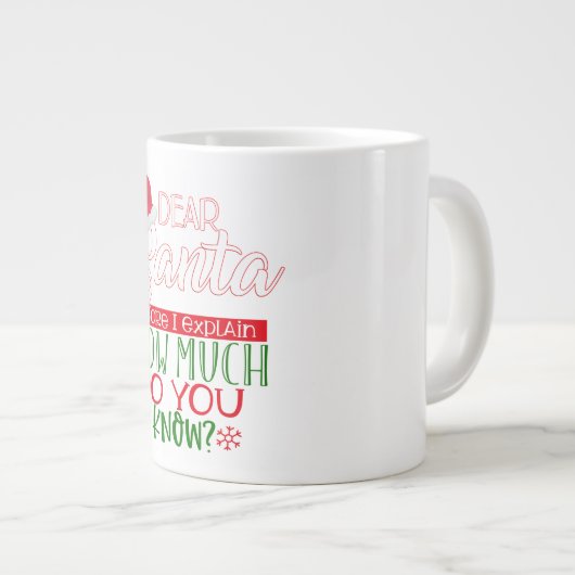 Funny Kerstkerstkerstman Grote Koffiekop (Voorkant rechts)