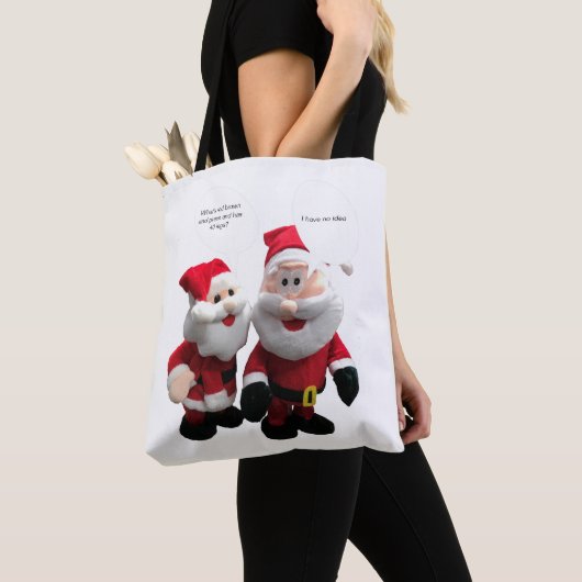 Funny Kerstkerstkerstman Joke Tote Bag (Dichtbij)