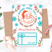 Funny Kerstkerstkerstman kaarthouder Kaart