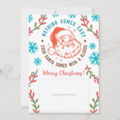 Funny Kerstkerstkerstman kaarthouder Kaart (Voorkant)