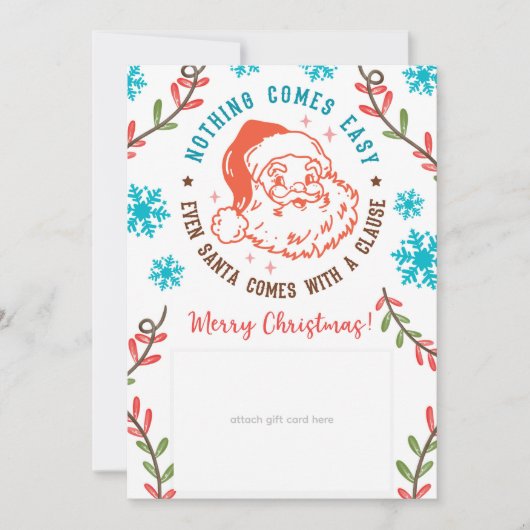 Funny Kerstkerstkerstman kaarthouder Kaart (Voorkant)