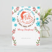 Funny Kerstkerstkerstman kaarthouder Kaart (Staand voorkant)