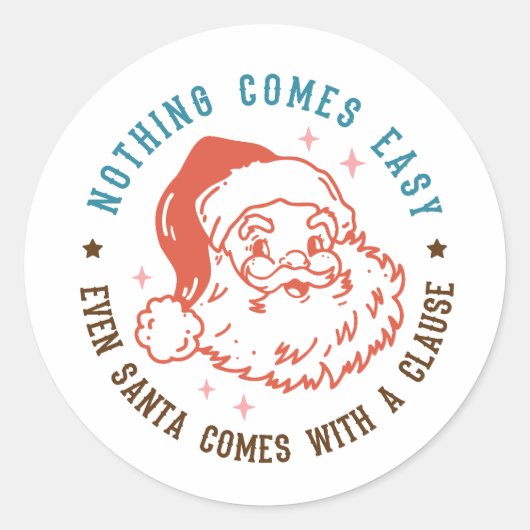 Funny Kerstkerstkerstman Ronde Sticker (Voorkant)