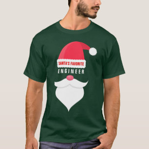 Funny kerstkerstman favoriete technicus op maat t-shirt