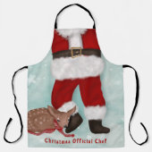 Funny kerstkok santa suit en herten schort (Voorkant)