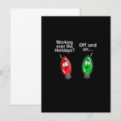 Funny Kerstlampjes Kaart (Voorkant / Achterkant)