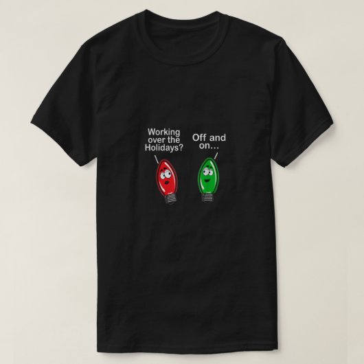 Funny Kerstlampjes T-shirt (Design voorkant)
