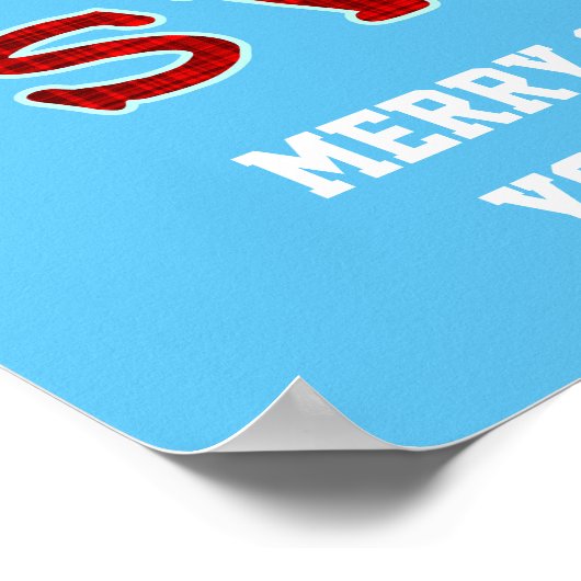 Funny Kerstle Santa Claus | Aangepaste gym Poster (Hoek)