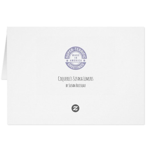 Funny Kerstlemurs Wenskaart (Achterkant Horizontaal)