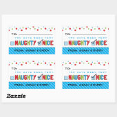 Funny kerstlist Naughty of Nice Gift Stickers (Vel)