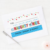 Funny kerstlist Naughty of Nice Gift Stickers (Envelop)