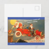 Funny  kerstman 1910 briefkaart (Voorkant / Achterkant)