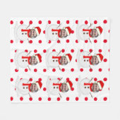 Funny Kerstman Fleece Deken (Voorkant (Horizontaal))