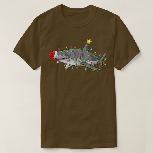 Funny Kerstman Haai Kerstmis Kerst Outfit Haai Ker T-shirt (Design voorkant)