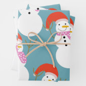 Funny Kerstman Inpakpapier Vel (In situ)