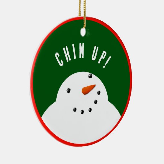 Funny Kerstman Keramisch Ornament (Rechts)