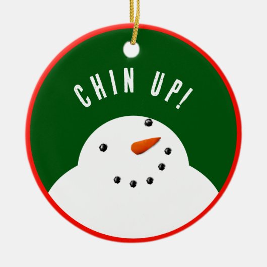 Funny Kerstman Keramisch Ornament (Voorkant)