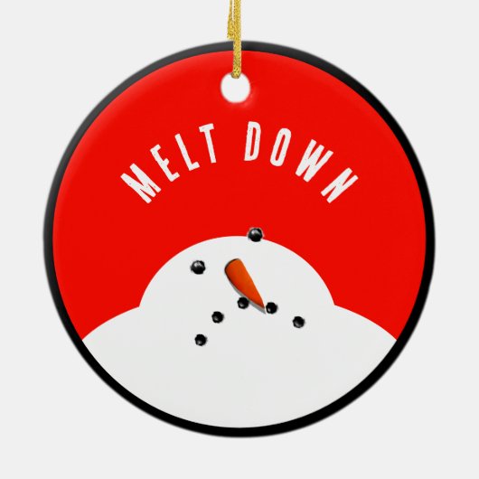 Funny Kerstman Keramisch Ornament (Achterkant)