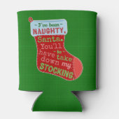 Funny Kerstman Naughty Santa Claus Stocking Joke Blikjeskoeler (Achterkant)