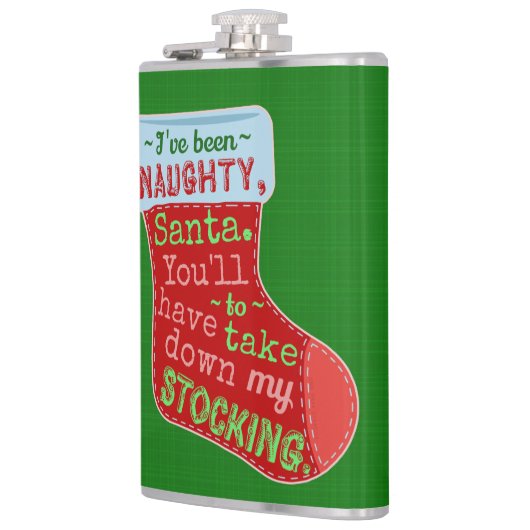Funny Kerstman Naughty Santa Claus Stocking Joke Heupfles (Links)