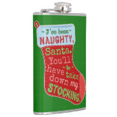 Funny Kerstman Naughty Santa Claus Stocking Joke Heupfles (Rechts)