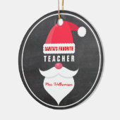 Funny kerstman's favoriete leraar keramisch ornament (Links)