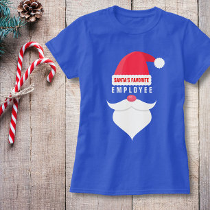 Funny kerstman's favoriete medewerker t-shirt