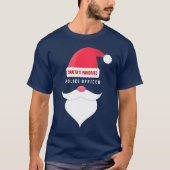 Funny kerstman's favoriete politieagent t-shirt (Voorkant)