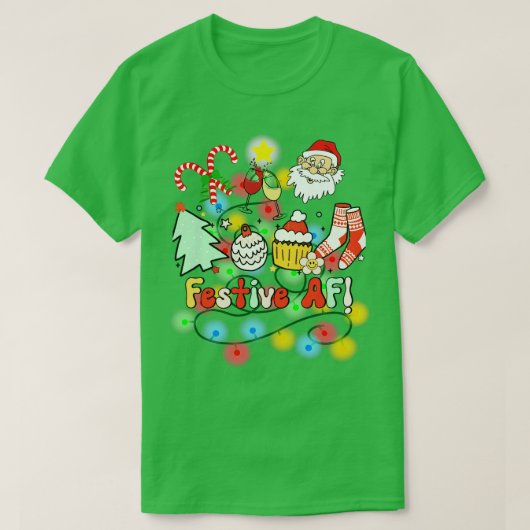 Funny Kerstmis Af T-shirt (Design voorkant)
