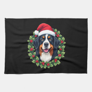 Funny Kerstmis Bernese Mountain Dog Tank Top Theedoek