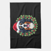 Funny Kerstmis Bernese Mountain Dog Tank Top Theedoek (Verticaal)