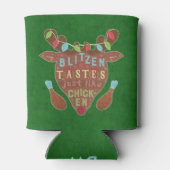 Funny Kerstmis Blitzen Chicken Reindeer Humor Blikjeskoeler (Achterkant)