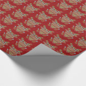 Funny Kerstmis Blitzen Chicken Reindeer Humor Cadeaupapier (Hoek)