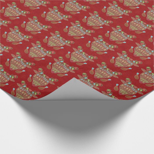 Funny Kerstmis Blitzen Chicken Reindeer Humor Cadeaupapier (Hoek)