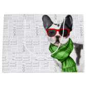Funny Kerstmis Boston Terrier Dog Groot Cadeauzakje (Voorkant)