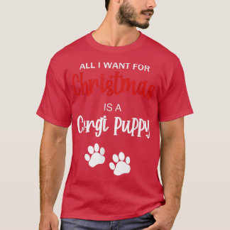 Funny Kerstmis Corgi Puppy Dog T-shirt