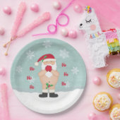 Funny Kerstmis Cute Custom Naughty Santa Papieren Bordje (Feest)