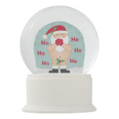 Funny Kerstmis Cute Custom Naughty Santa Sneeuwbol (Achterkant)