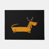 Funny Kerstmis Dachshund Reindeer Deurmat (Voorkant)