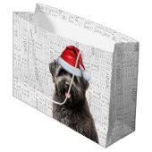 Funny Kerstmis Dog Bouvier Lover Holiday Groot Cadeauzakje (Voorkant Gekanteld)