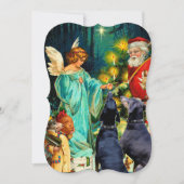 Funny Kerstmis Dog Doberman  kaart (Voorkant)