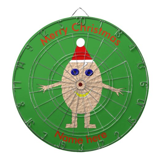 Funny Kerstmis Egg Dart Board Dartbord (Voorkant)