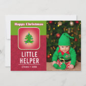Funny Kerstmis Elf Cute Baby Holiday Fotokaart Feestdagenkaart (Voorkant)