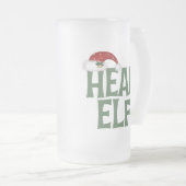 Funny Kerstmis Elf Frosted Mok (Voorkant rechts)