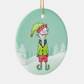 Funny Kerstmis Elf Ornament (Rechts)